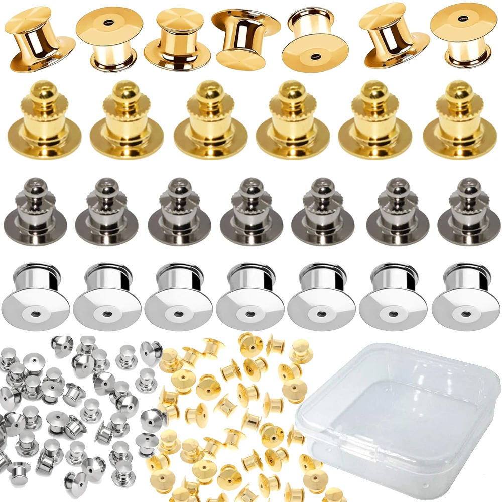 100Pcs Metal Locking Pin Backs Golden Silver Pin Keepers Clasp Locking Buckles for Brooch DIY Crafts Badges Backpack Brooch
100Pcs Metal Locking Pin Backs Golden Silver Pin Keepers Clasp Locking Buckles for Brooch DIY Crafts Badges Backpack Brooch