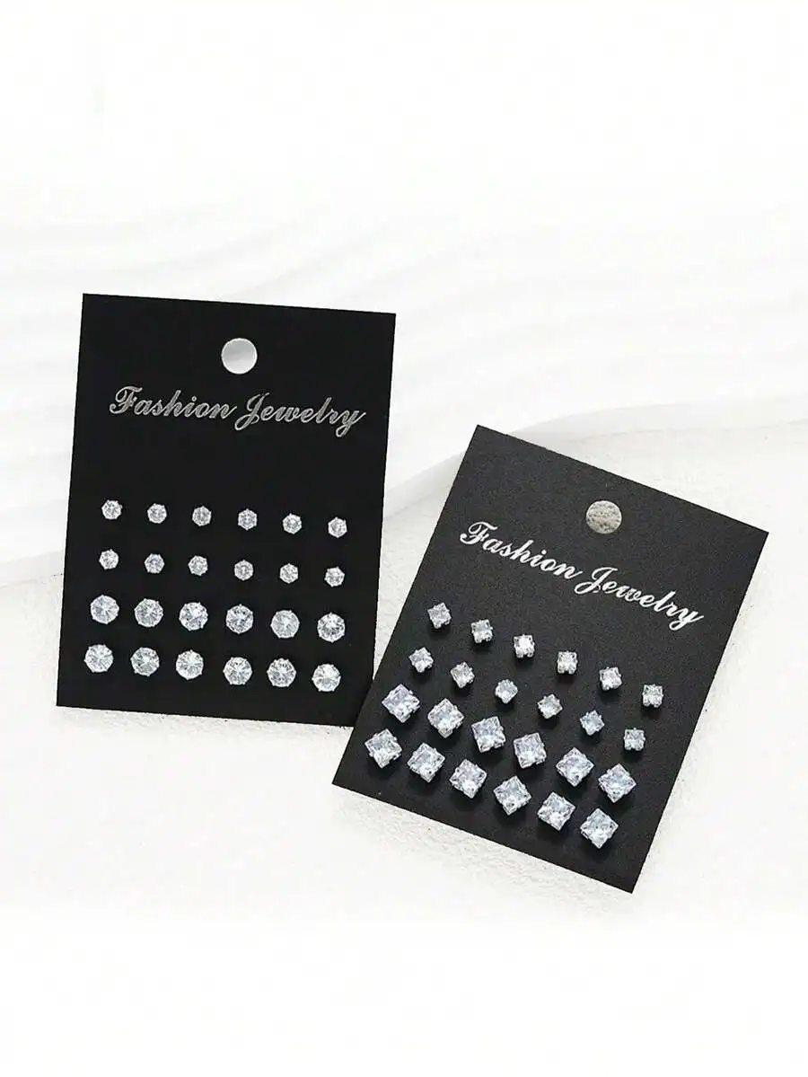 48PCS Cubic Zirconia Stud Earrings For Women Daily Wear Party Gift
48PCS Cubic Zirconia Stud Earrings For Women Daily Wear Party Gift