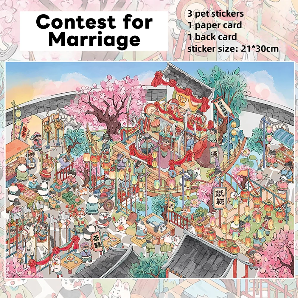 Chinese Acient 3D Scene Stickers Stacking and Pasting Cartoon Landscape Making Sticker Scrapbook PET Decorative Game Stickers
Chinese Acient 3D Scene Stickers Stacking and Pasting Cartoon Landscape Making Sticker Scrapbook PET Decorative Game Stickers