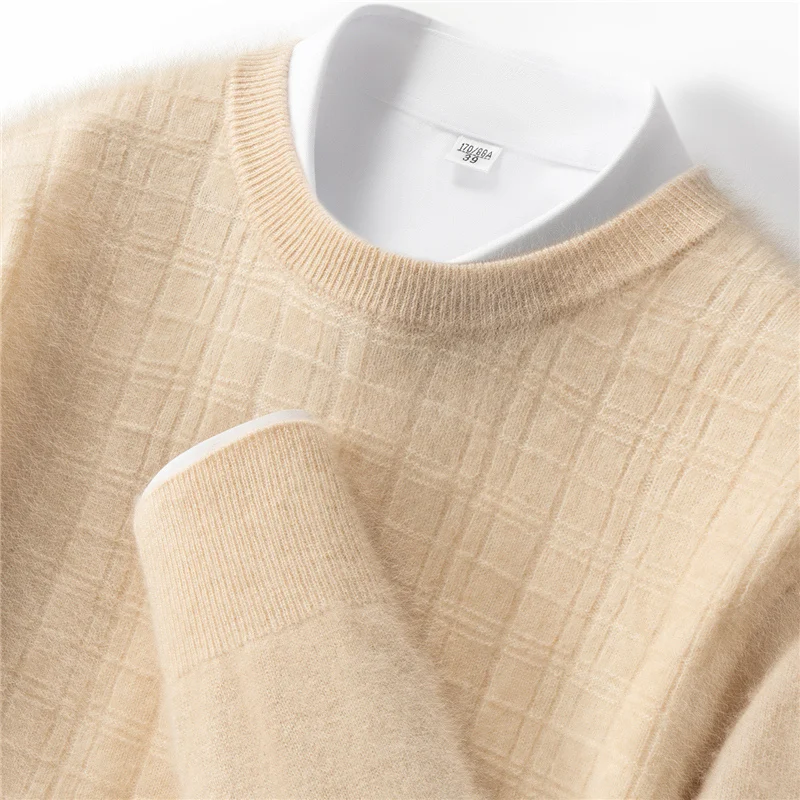 Autumn and Winter Men A Goods 100% Pure Cashmere Knitted Sweater O-Neck Small Square Pattern Large Size Long Sleeved Shirt
Autumn and Winter Men A Goods 100% Pure Cashmere Knitted Sweater O-Neck Small Square Pattern Large Size Long Sleeved Shirt