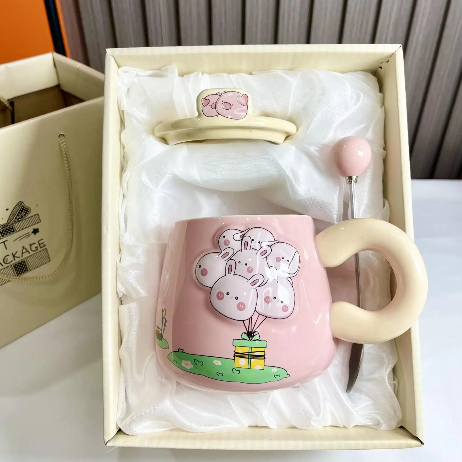 Milk Fufu Cartoon Ceramic with Lid Spoon Mug High Aesthetic Value Home Office Breakfast Couple Water Cup Drinkware
Milk Fufu Cartoon Ceramic with Lid Spoon Mug High Aesthetic Value Home Office Breakfast Couple Water Cup Drinkware