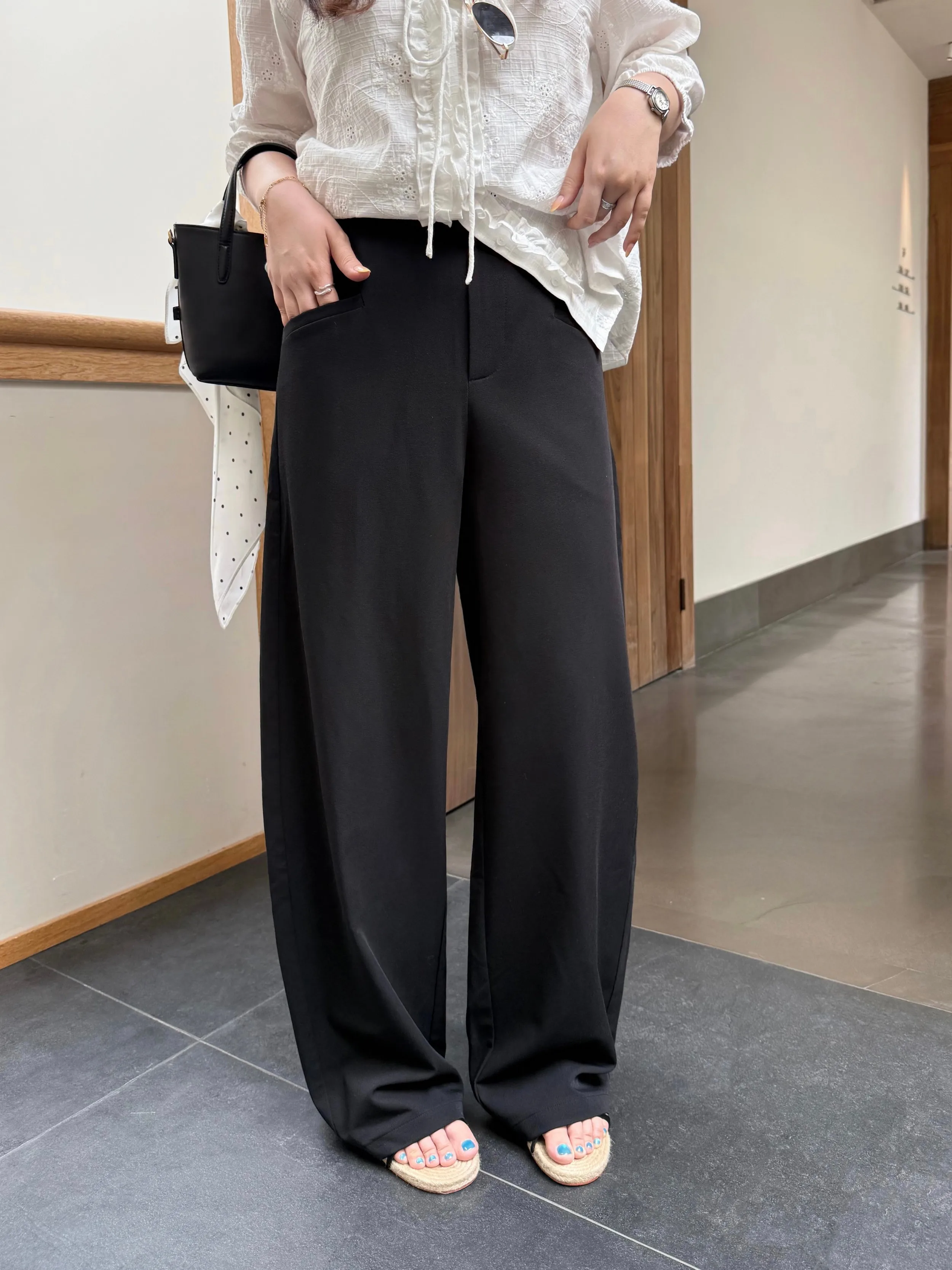 plus Size Women's Casual Wide Leg Pants Black Suit Long Trousers Slimming Straight Blade High Waist Button Other Material
plus Size Women's Casual Wide Leg Pants Black Suit Long Trousers Slimming Straight Blade High Waist Button Other Material