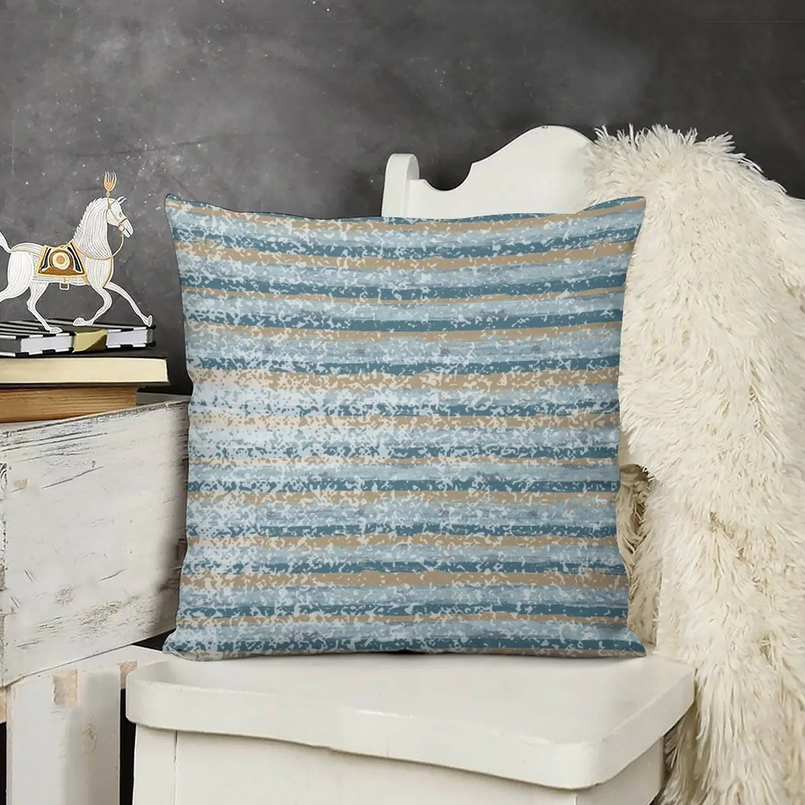 Coastal stripes and waves with teal blue green Throw Pillow Anime Cushion Cover Room decorating items pillow
Coastal stripes and waves with teal blue green Throw Pillow Anime Cushion Cover Room decorating items pillow
