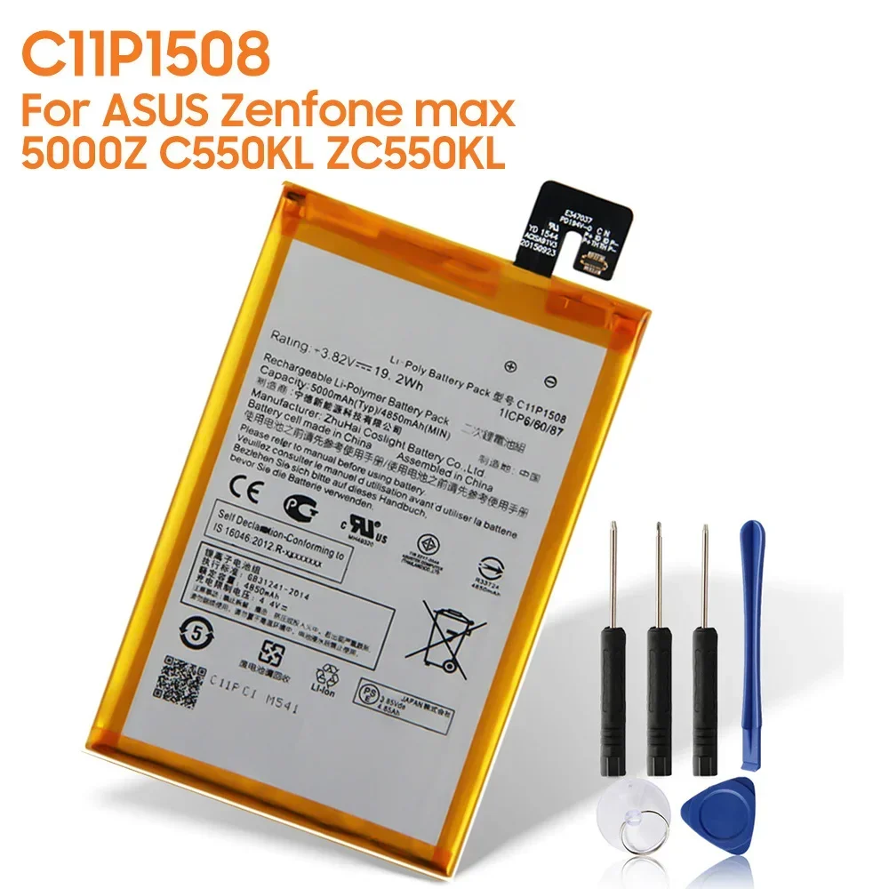 Production 2024 Replacement Battery C11P1508 For ASUS Zenfone Max 5000Z C550KL Z010DA Z010DD Rechargeable Phone Battery 5000mAh
Production 2024 Replacement Battery C11P1508 For ASUS Zenfone Max 5000Z C550KL Z010DA Z010DD Rechargeable Phone Battery 5000mAh