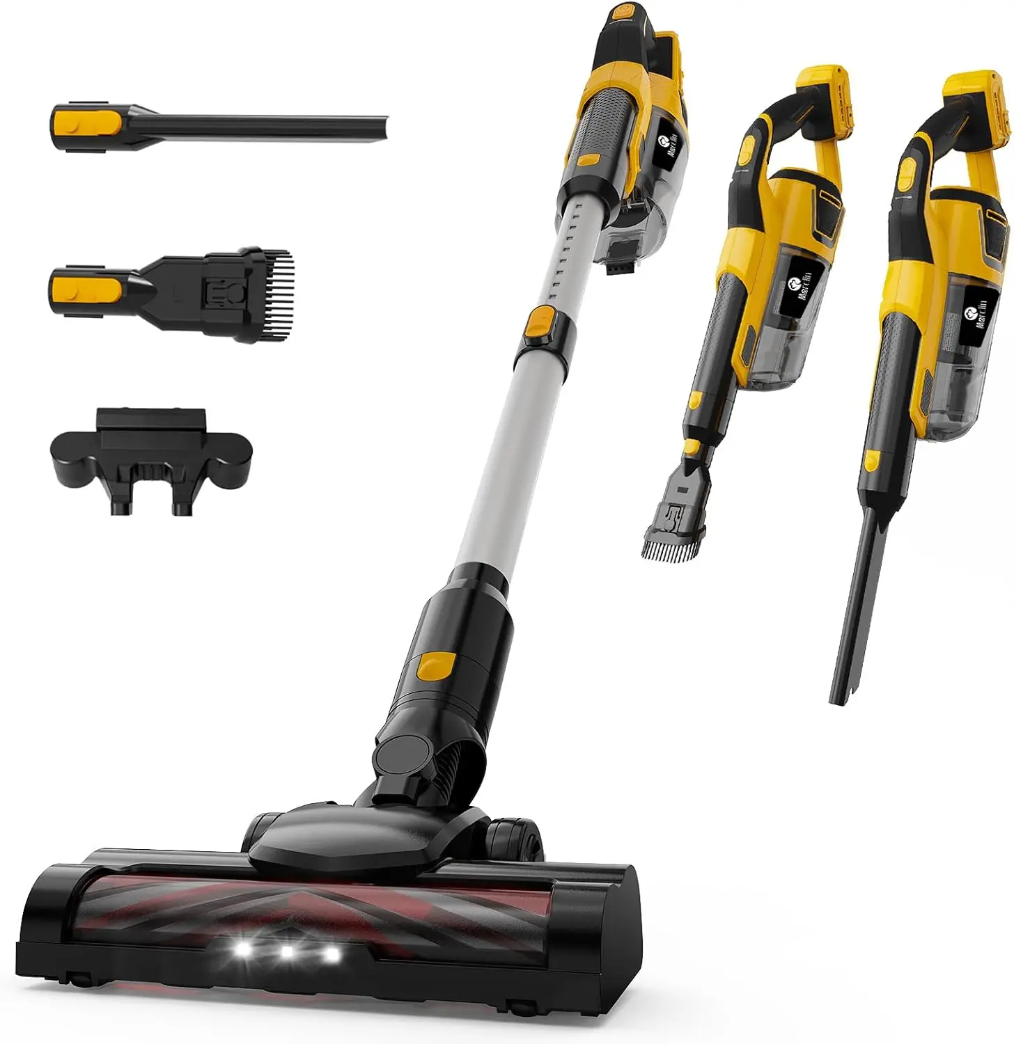 190W Brushless Cordless Vacuum Cleaner, 25kPa Powerful Suction, 5-in-1 Lightweight Stick Handheld with HEPA Filter for Car Home
190W Brushless Cordless Vacuum Cleaner, 25kPa Powerful Suction, 5-in-1 Lightweight Stick Handheld with HEPA Filter for Car Home