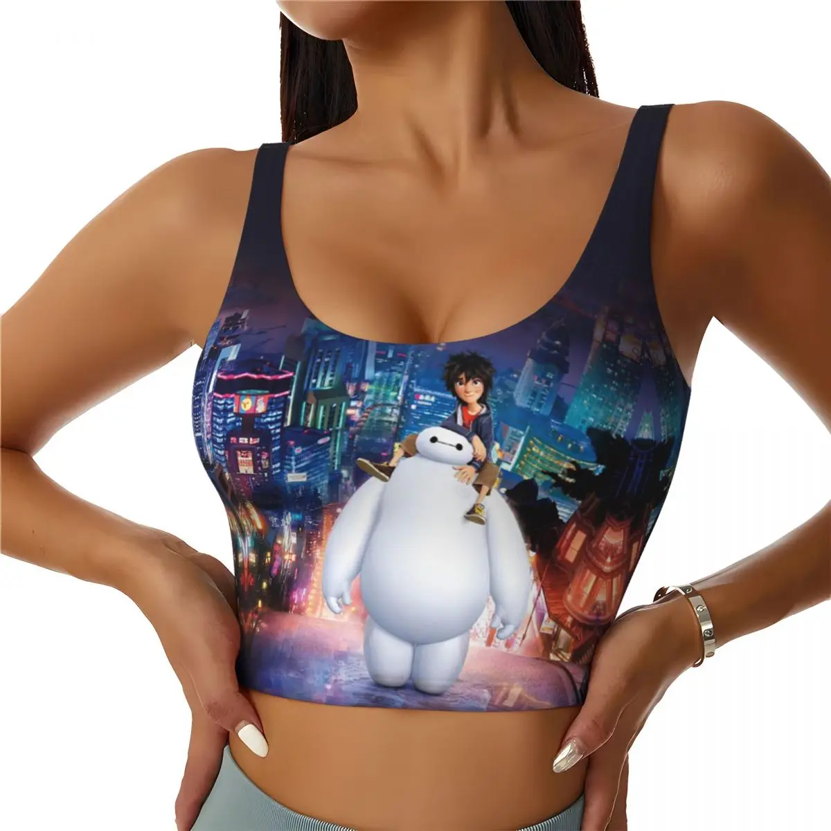 Женские спортивные бюстгальтеры Baymax с героями мультфильмов, ударопрочные укороченные топы для тренировок в тренажерном зале, йоги
Женские спортивные бюстгальтеры Baymax с героями мультфильмов, ударопрочные укороченные топы для тренировок в тренажерном зале, йоги