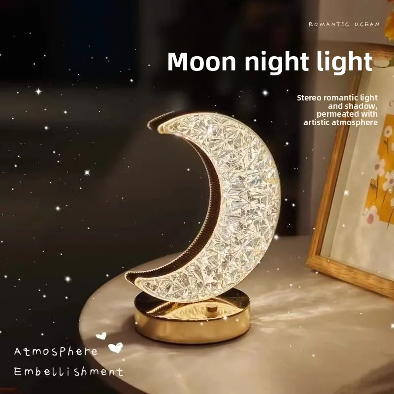 Crystal Moon Table Lamp Master Bedroom Bedside Luxury High Sense Internet Celebrity Charging Atmosphere Modern Simple Decoration
Crystal Moon Table Lamp Master Bedroom Bedside Luxury High Sense Internet Celebrity Charging Atmosphere Modern Simple Decoration