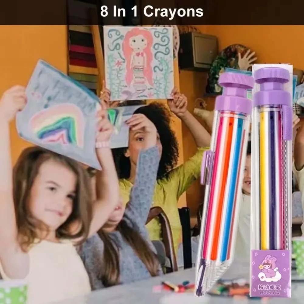 8 In 1 Multicolor Crayons Push Style Replaceable Oil Pastel Colored Pencil Durable Portable Kids Graffiti Painting Tools
8 In 1 Multicolor Crayons Push Style Replaceable Oil Pastel Colored Pencil Durable Portable Kids Graffiti Painting Tools