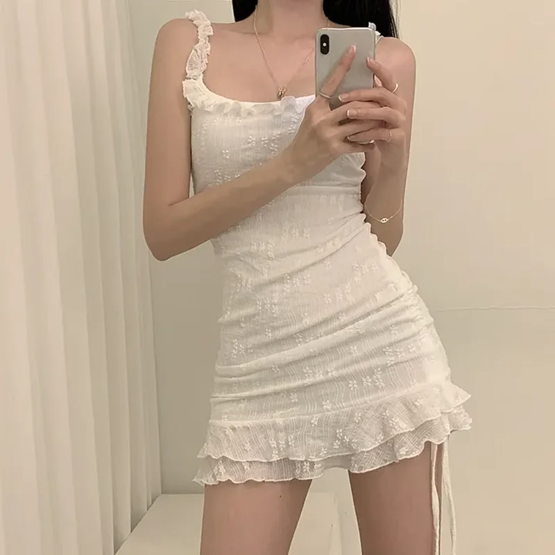 Korean Sweet Lace Mini Dress Women Elegant Slim Fit Square Collar Off Shoulder Dresses Woman French Style Ruffles Bodycon Dress
Korean Sweet Lace Mini Dress Women Elegant Slim Fit Square Collar Off Shoulder Dresses Woman French Style Ruffles Bodycon Dress