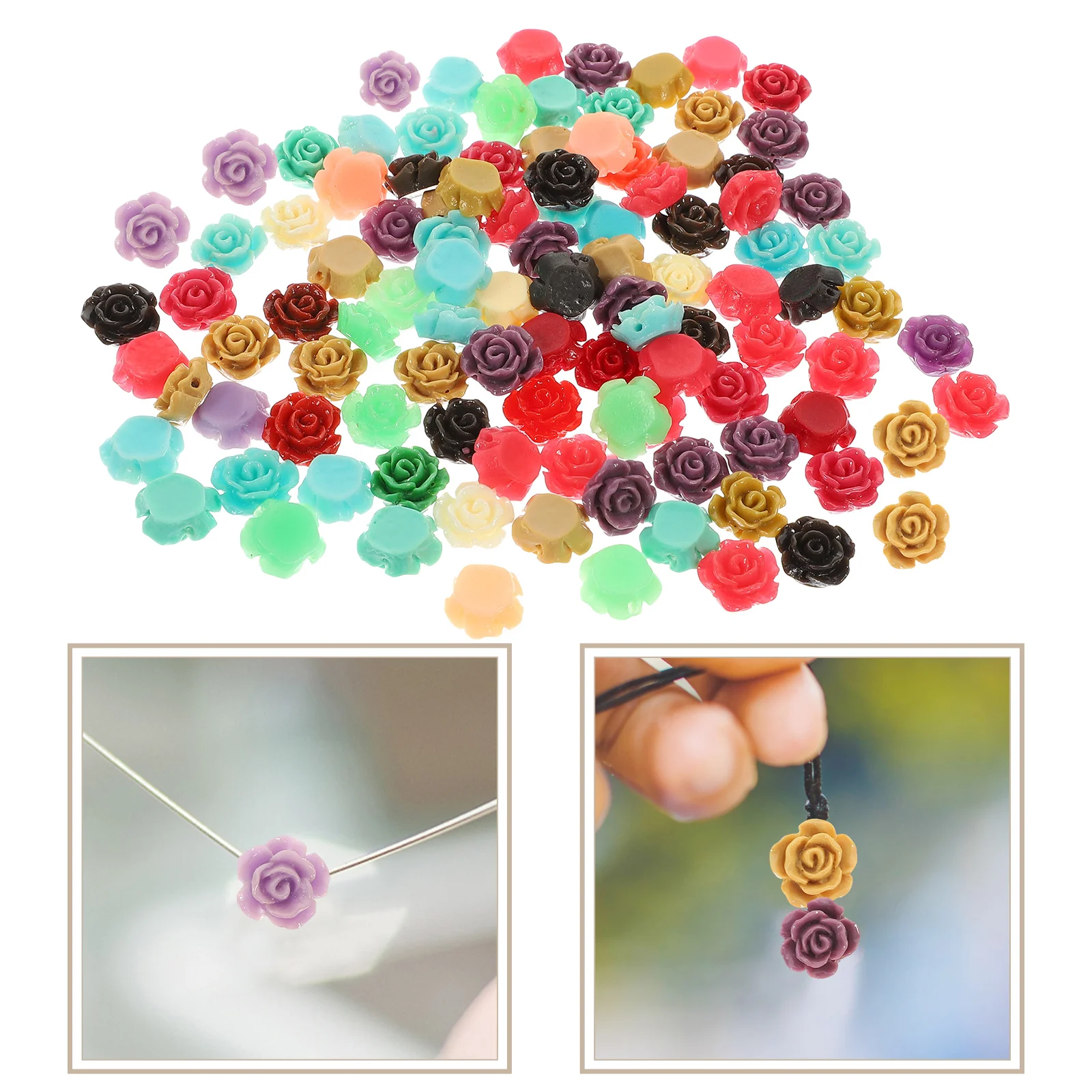 100 Pcs Charm Rose Beads Candy Ornaments Locket Necklace Resin Flower Jewelry Craft
100 Pcs Charm Rose Beads Candy Ornaments Locket Necklace Resin Flower Jewelry Craft