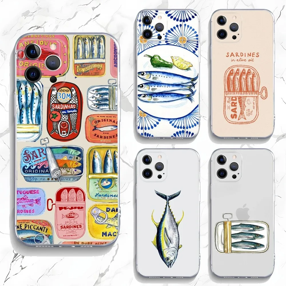 Sardines Phone Case For iPhone 16 15 14 13 12 11 Pro Max Mini X XS SE 7 Plus 16E Shockproof Non-Slip Silicone Soft Cover Fundas
Sardines Phone Case For iPhone 16 15 14 13 12 11 Pro Max Mini X XS SE 7 Plus 16E Shockproof Non-Slip Silicone Soft Cover Fundas