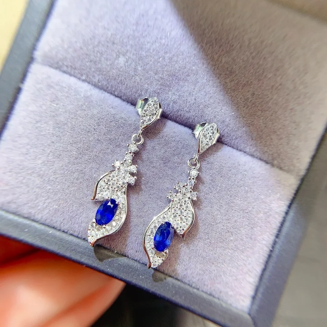 S925 Sterling Silver Natural Sapphire Earrings S925 Sterling Silver Luxury Jewelry Designer Engagement Gift
S925 Sterling Silver Natural Sapphire Earrings S925 Sterling Silver Luxury Jewelry Designer Engagement Gift