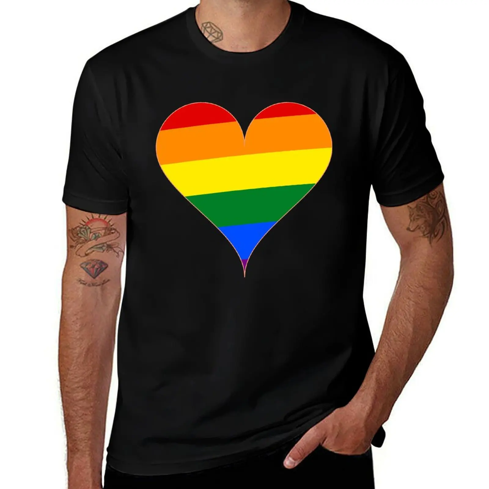 Футболка Rainbow Pride Heart, персонализированная футболка для мальчиков с животным принтом, уличная дизайнерская футболка для мужчин
Футболка Rainbow Pride Heart, персонализированная футболка для мальчиков с животным принтом, уличная дизайнерская футболка для мужчин