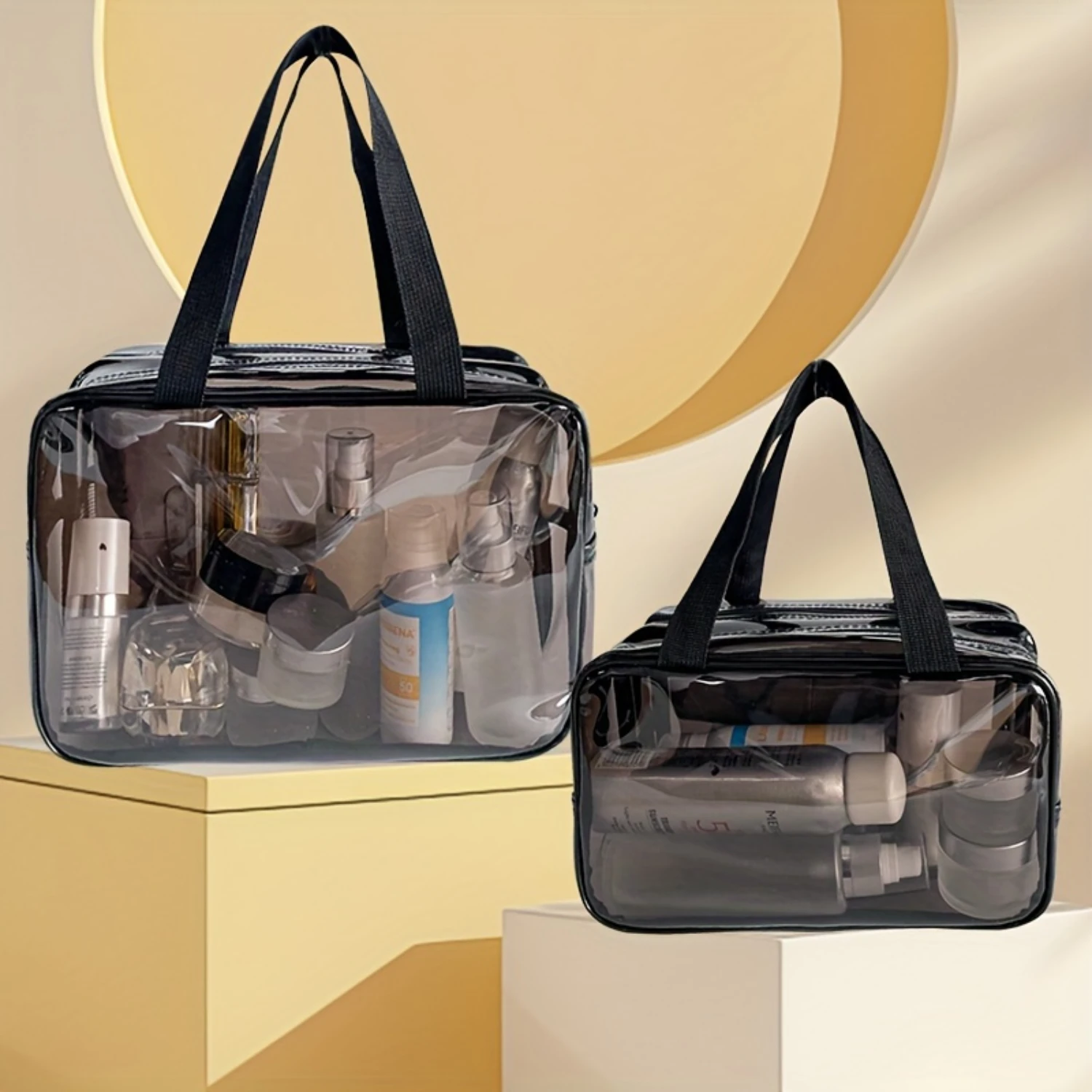 Clear Cosmetic Bag Makeup Bag, Portable Travel Toiletry Bag, Transparent PVC Pouch Beach Bag Organizer
Clear Cosmetic Bag Makeup Bag, Portable Travel Toiletry Bag, Transparent PVC Pouch Beach Bag Organizer