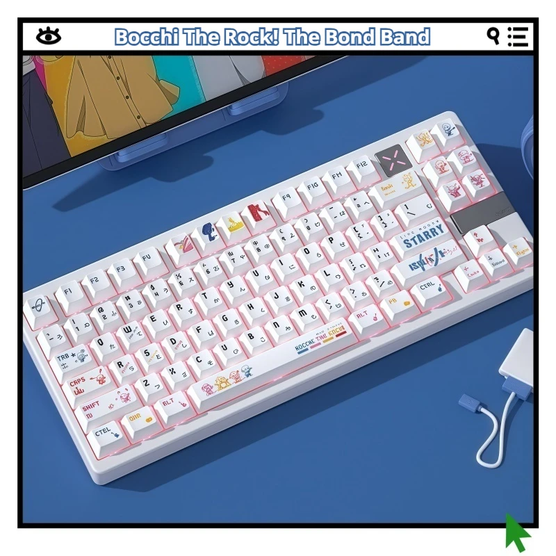Bocchi The Rock! Cherry Profile Made Small Set Pbt Thermal Sublimation Silky Smooth Touch Keycaps Round Beautiful Appearance
Bocchi The Rock! Cherry Profile Made Small Set Pbt Thermal Sublimation Silky Smooth Touch Keycaps Round Beautiful Appearance