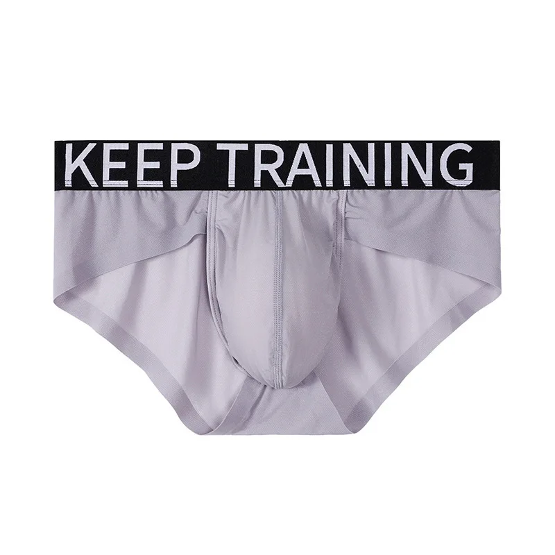 Men's Ice Silk Triangle Briefs, Seamless Low Waist Solid Color Letter Waistband Comfort Sports Sexy Underwear For Youth
Men's Ice Silk Triangle Briefs, Seamless Low Waist Solid Color Letter Waistband Comfort Sports Sexy Underwear For Youth