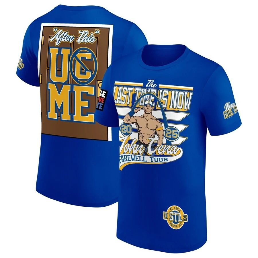 New 3D printed WWE John Cena 2025 St. Louis farewell match - Blue - Men's quick-drying and breathable off-road cycling T-shirt.
New 3D printed WWE John Cena 2025 St. Louis farewell match - Blue - Men's quick-drying and breathable off-road cycling T-shirt.
