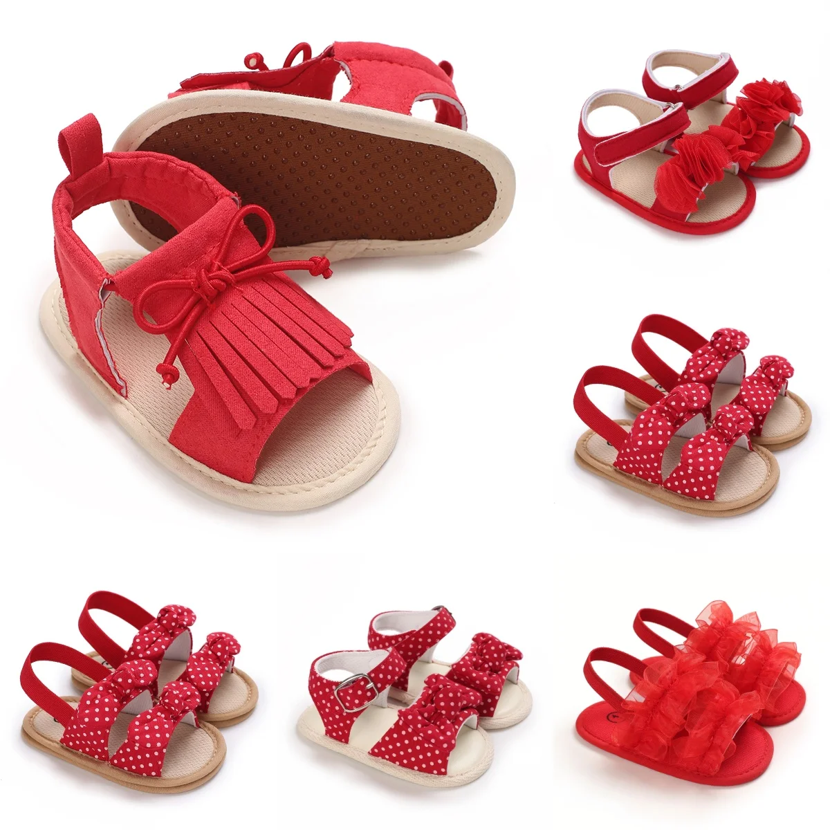 Red Cute 0-18M Baby Cute Open toed Bow Summer Sandals Princess Casual Cloth Bottom Non slip Sandals Sneakers
Red Cute 0-18M Baby Cute Open toed Bow Summer Sandals Princess Casual Cloth Bottom Non slip Sandals Sneakers