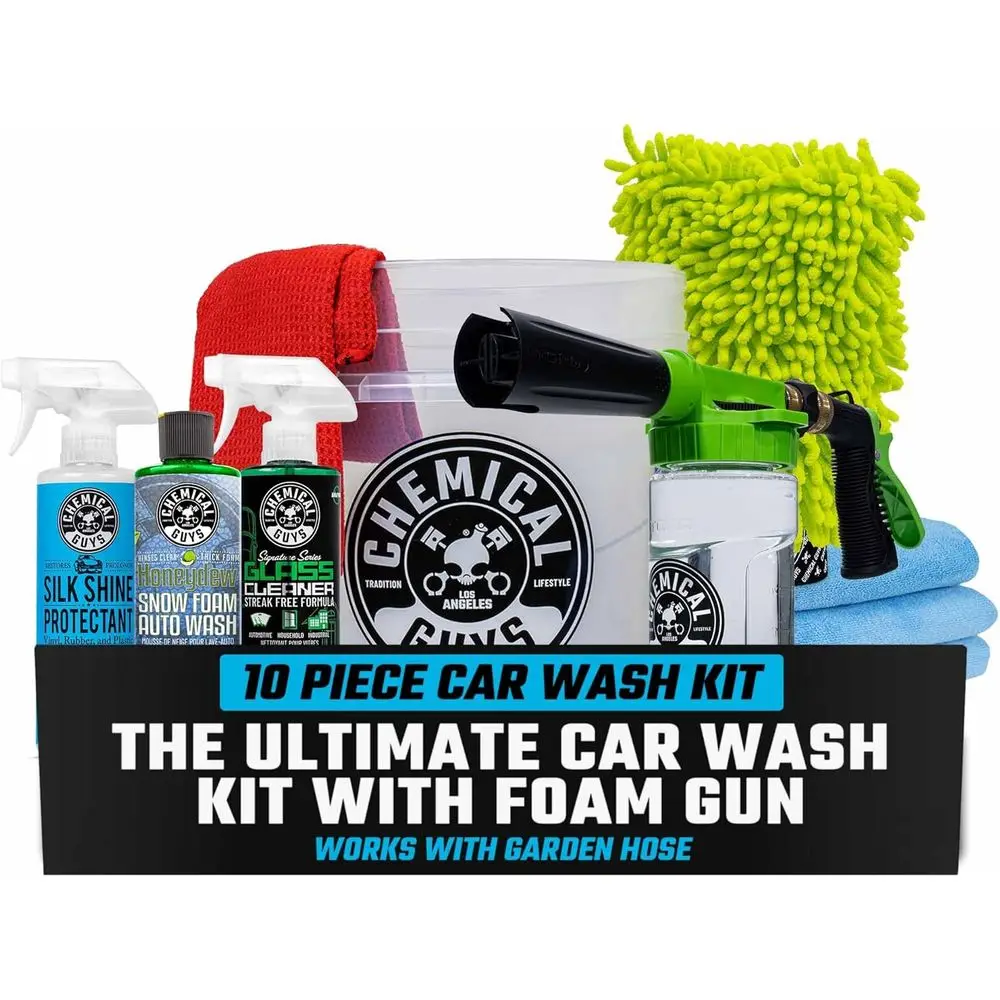 Ccal Guys 10-Piece Arsenal Builder Car Wash Kit with oam Gun, Bucket, and 3 - 16 l oz Car Care Products & Ccals - Works with Gar
Ccal Guys 10-Piece Arsenal Builder Car Wash Kit with oam Gun, Bucket, and 3 - 16 l oz Car Care Products & Ccals - Works with Gar