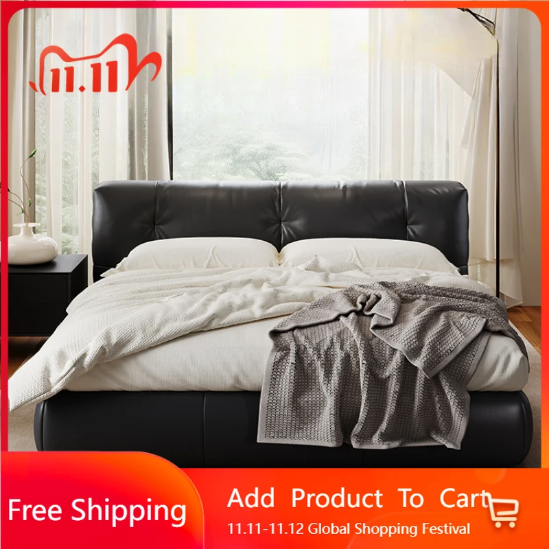 Design Black Bedroom Bed Leather Queen Designer Hotel Loft Double Beds King Size Adults Modern Italian Muebles Unique Furniture
Design Black Bedroom Bed Leather Queen Designer Hotel Loft Double Beds King Size Adults Modern Italian Muebles Unique Furniture