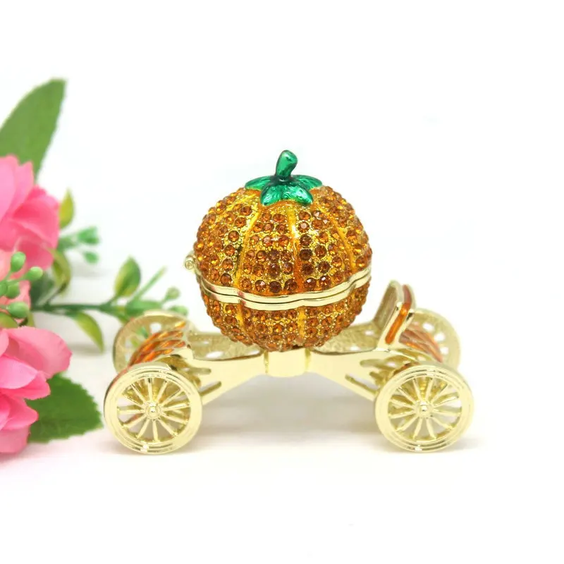 SHINNYGIFTS Hand Painted Enameled Pumpkin Carriage Decorative Hinged Jewelry Trinket Box Unique Gift for Home Decor
SHINNYGIFTS Hand Painted Enameled Pumpkin Carriage Decorative Hinged Jewelry Trinket Box Unique Gift for Home Decor