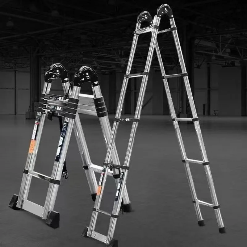 Stainless steel multifunctional ladder household folding project thickened lifting bamboo joint straight ladder staircase
Stainless steel multifunctional ladder household folding project thickened lifting bamboo joint straight ladder staircase