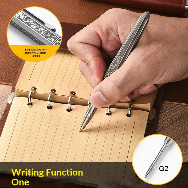 Titanium Alloy Carving Printed Business Signature Ballpoint Pen Tactical Pen Emergency Glass Breaker Multi-functional Tool
Titanium Alloy Carving Printed Business Signature Ballpoint Pen Tactical Pen Emergency Glass Breaker Multi-functional Tool