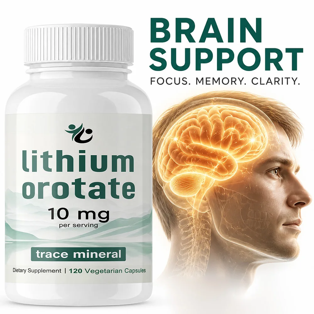 Lithium Orotate 10mg Capsules, Essential Trace Mineral with High Bioavailability, Healthy Aging, Brain & Mood Support, Non-GMO
Lithium Orotate 10mg Capsules, Essential Trace Mineral with High Bioavailability, Healthy Aging, Brain & Mood Support, Non-GMO