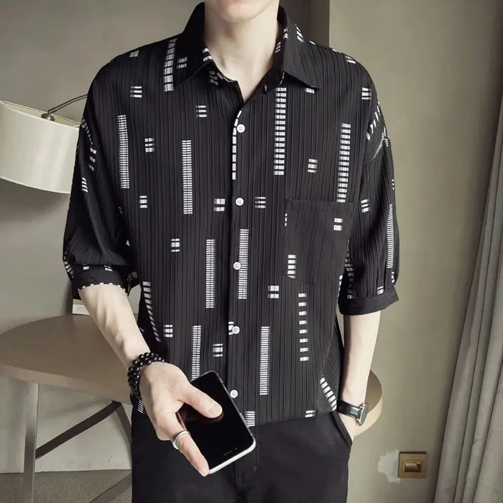 Mens Shirt Y2k Irregular Striped Shirt Summer Fashion Niche Casual Streetwear Versatile Short-Sleeve Tops Men'S Clothing 2024
Mens Shirt Y2k Irregular Striped Shirt Summer Fashion Niche Casual Streetwear Versatile Short-Sleeve Tops Men'S Clothing 2024