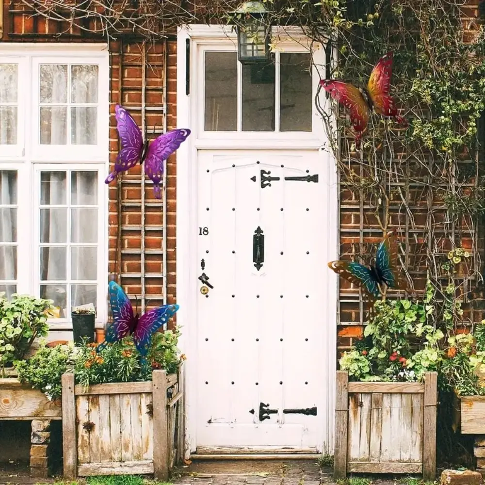 4Pcs Iron Butterfly Wall Art Hanging Creative Cute Butterflies Sculpture Ornaments Waterproof Exquisite Animal Statues Yard 
4Pcs Iron Butterfly Wall Art Hanging Creative Cute Butterflies Sculpture Ornaments Waterproof Exquisite Animal Statues Yard