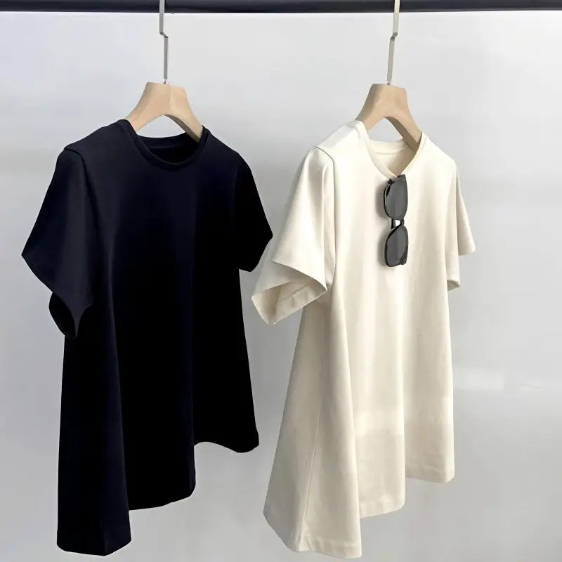plus Size Women's T-Shirt Korean Style Umbrella Hem Short Sleeve Loose Meat Covering Summer Fashionable Casual round Neck
plus Size Women's T-Shirt Korean Style Umbrella Hem Short Sleeve Loose Meat Covering Summer Fashionable Casual round Neck