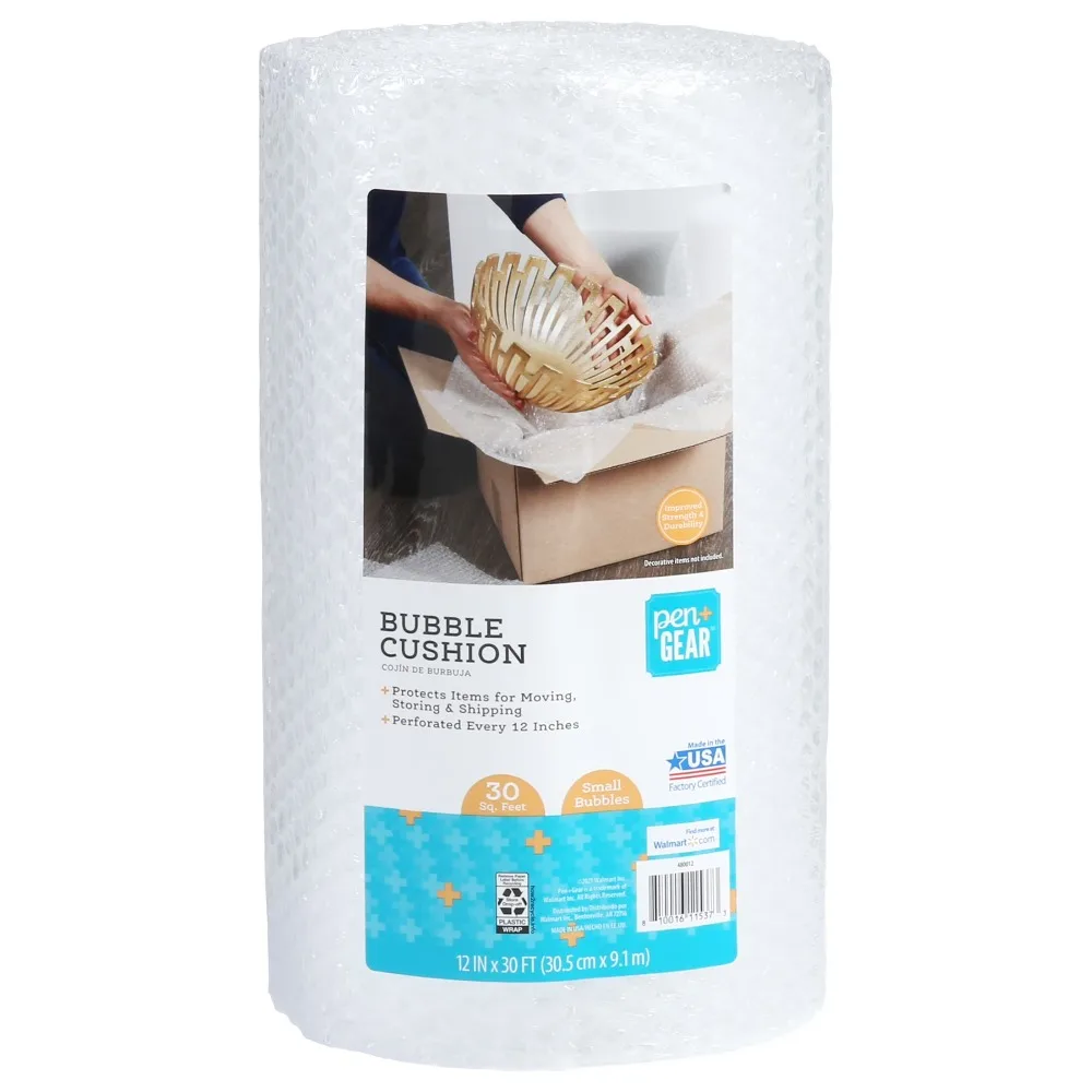 12 Inch x 30 Feet Clear Plastic Bubble Wrap Roll Small 3/16 Inch Bubbles Cushioning Packaging Material for Shipping Moving and Storage
12 Inch x 30 Feet Clear Plastic Bubble Wrap Roll Small 3/16 Inch Bubbles Cushioning Packaging Material for Shipping Moving and Storage