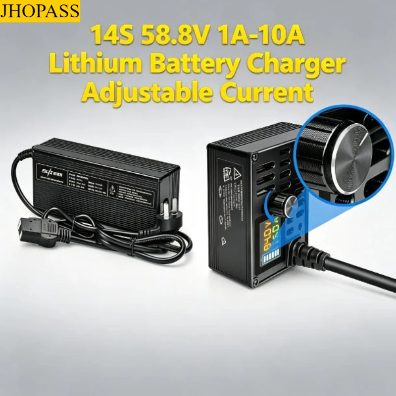 14S Smart LCD 58.8V 1A to 10A adjustable current LiFePO4 Lithium Charger Forklift truck Floor scrubber 220V UK US EU AU Plug
14S Smart LCD 58.8V 1A to 10A adjustable current LiFePO4 Lithium Charger Forklift truck Floor scrubber 220V UK US EU AU Plug