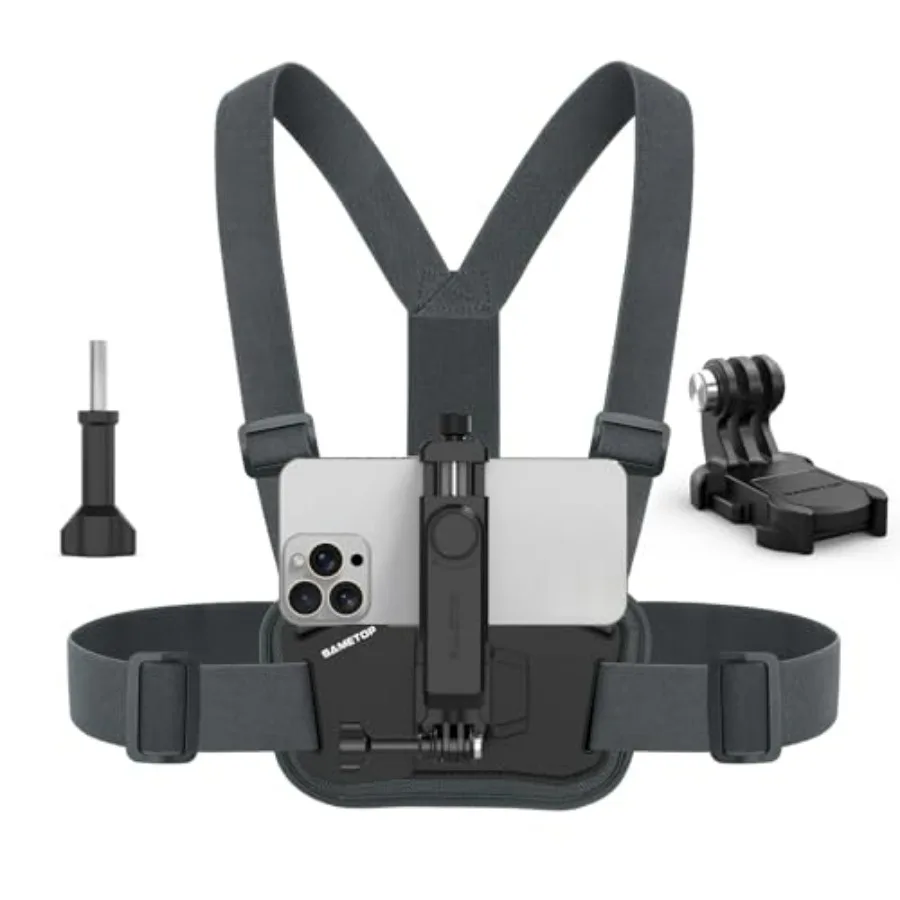 Phone Chest Mount Harness Holder Mobile Phone Strap Clip Compatible with iPhone Samsung GoPro 13/12/11/10/9/8 DJI Osmo and Most
Phone Chest Mount Harness Holder Mobile Phone Strap Clip Compatible with iPhone Samsung GoPro 13/12/11/10/9/8 DJI Osmo and Most