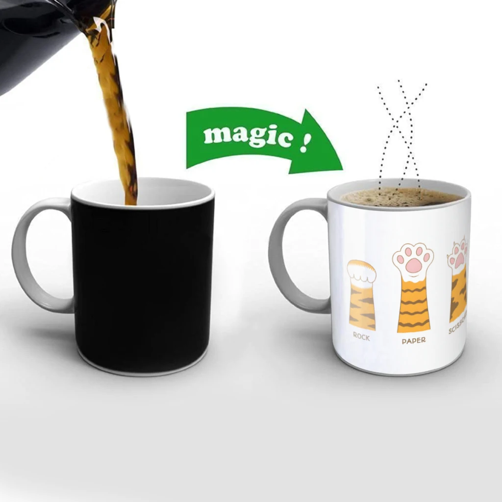 Rock Paper Scissors Purrfect Edition Creativity Change Color Chang mug Ceramic mug Hot Coffee Cup Breakfast Cup Mug Friend Gift
Rock Paper Scissors Purrfect Edition Creativity Change Color Chang mug Ceramic mug Hot Coffee Cup Breakfast Cup Mug Friend Gift