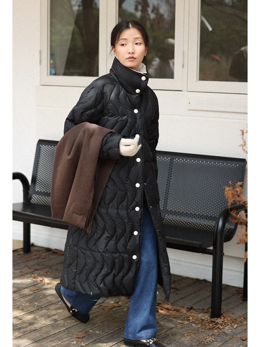 2023 Winter New Arrival Women's Long Duck down Jacket Simple Commute Style Warm Quilted Coat Geometric Pattern Stand Collar
2023 Winter New Arrival Women's Long Duck down Jacket Simple Commute Style Warm Quilted Coat Geometric Pattern Stand Collar