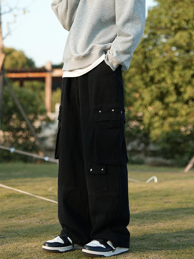 Men's Summer Casual Wide Leg Workwear Pants Big ket Trendy Design Vintage Straight Cut Loose Fit Trousers for Teens
Men's Summer Casual Wide Leg Workwear Pants Big ket Trendy Design Vintage Straight Cut Loose Fit Trousers for Teens