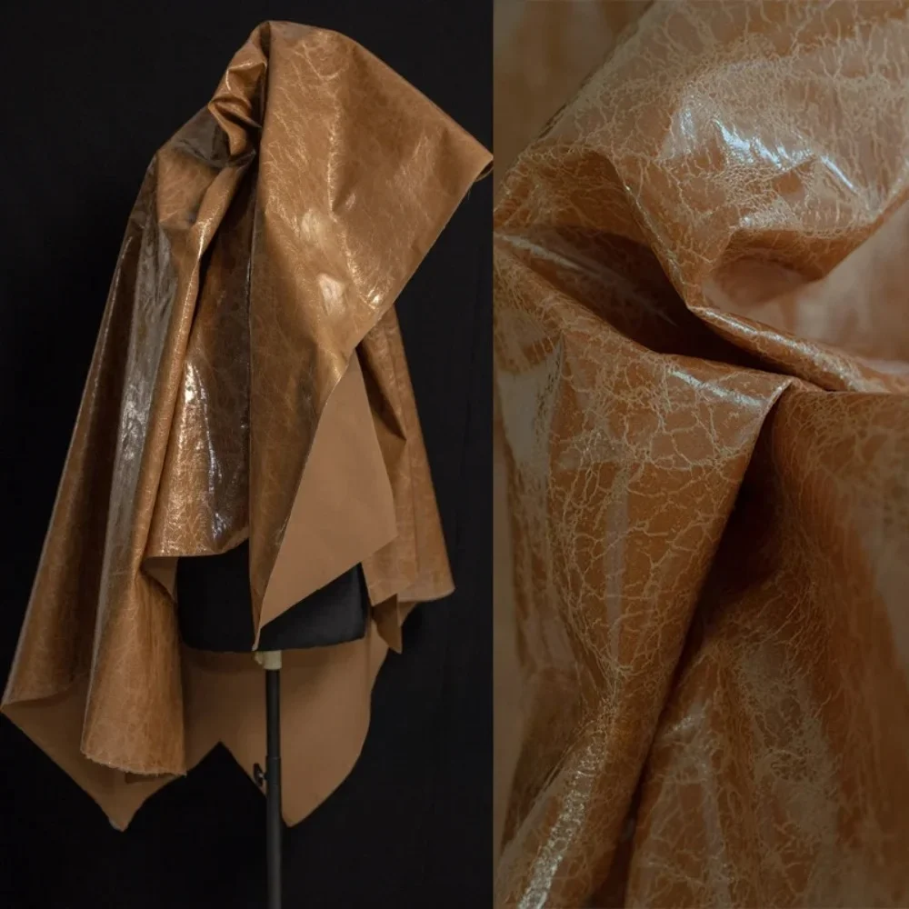 Dried Yellow Brown Cracked PU Leather Fabric for Creative Outerwear Clothing Designer Cloth Diy Sewing By The Meter
Dried Yellow Brown Cracked PU Leather Fabric for Creative Outerwear Clothing Designer Cloth Diy Sewing By The Meter
