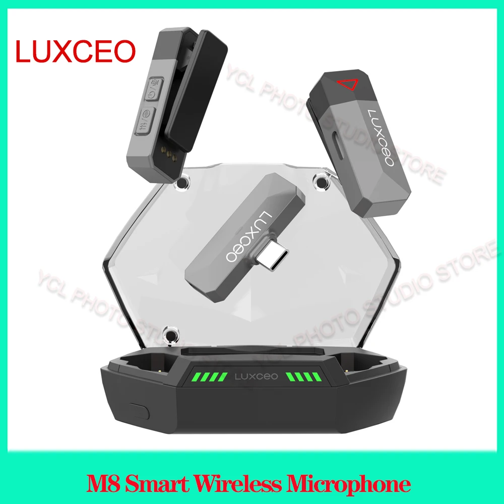 Беспроводной стерео микрофон Luxceo M8 с зарядкой 2-в-1, умный беспроводной микрофон для веб-вещания, ввоза, интервью
Беспроводной стерео микрофон Luxceo M8 с зарядкой 2-в-1, умный беспроводной микрофон для веб-вещания, ввоза, интервью