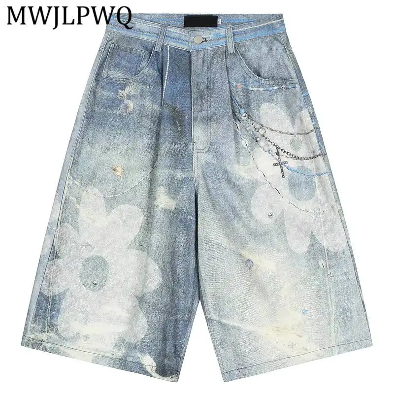 MWJLPWQ Men's American Streetwear Vibe Print Denim Pants Unisex Summer New Trendy Hiphop Loose Fit Daily Wide-Leg Shorts 16911
MWJLPWQ Men's American Streetwear Vibe Print Denim Pants Unisex Summer New Trendy Hiphop Loose Fit Daily Wide-Leg Shorts 16911