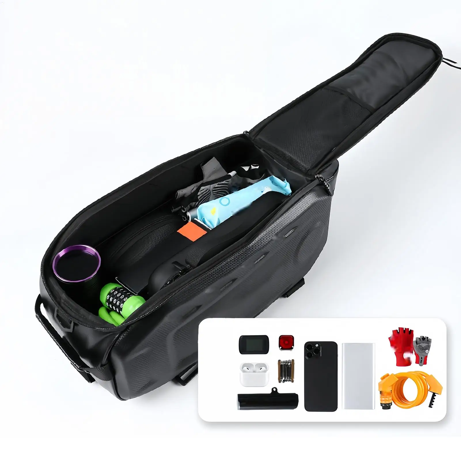 Седельная сумка для велосипеда 17 л, большая водонепроницаемая светоотражающая сумка для езды на велосипеде, сумка для велосипедной стойки для пляжа, горного спорта, мотоцикла, рыбалки
Седельная сумка для велосипеда 17 л, большая водонепроницаемая светоотражающая сумка для езды на велосипеде, сумка для велосипедной стойки для пляжа, горного спорта, мотоцикла, рыбалки