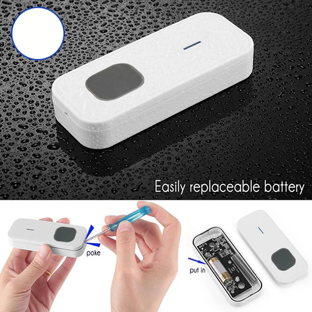 Wireless Doorbell Waterproof 1 Button 1 Receiver Remote Smart Home Cordless Door Bell 300M 56 Chime (US Plug)
Wireless Doorbell Waterproof 1 Button 1 Receiver Remote Smart Home Cordless Door Bell 300M 56 Chime (US Plug)