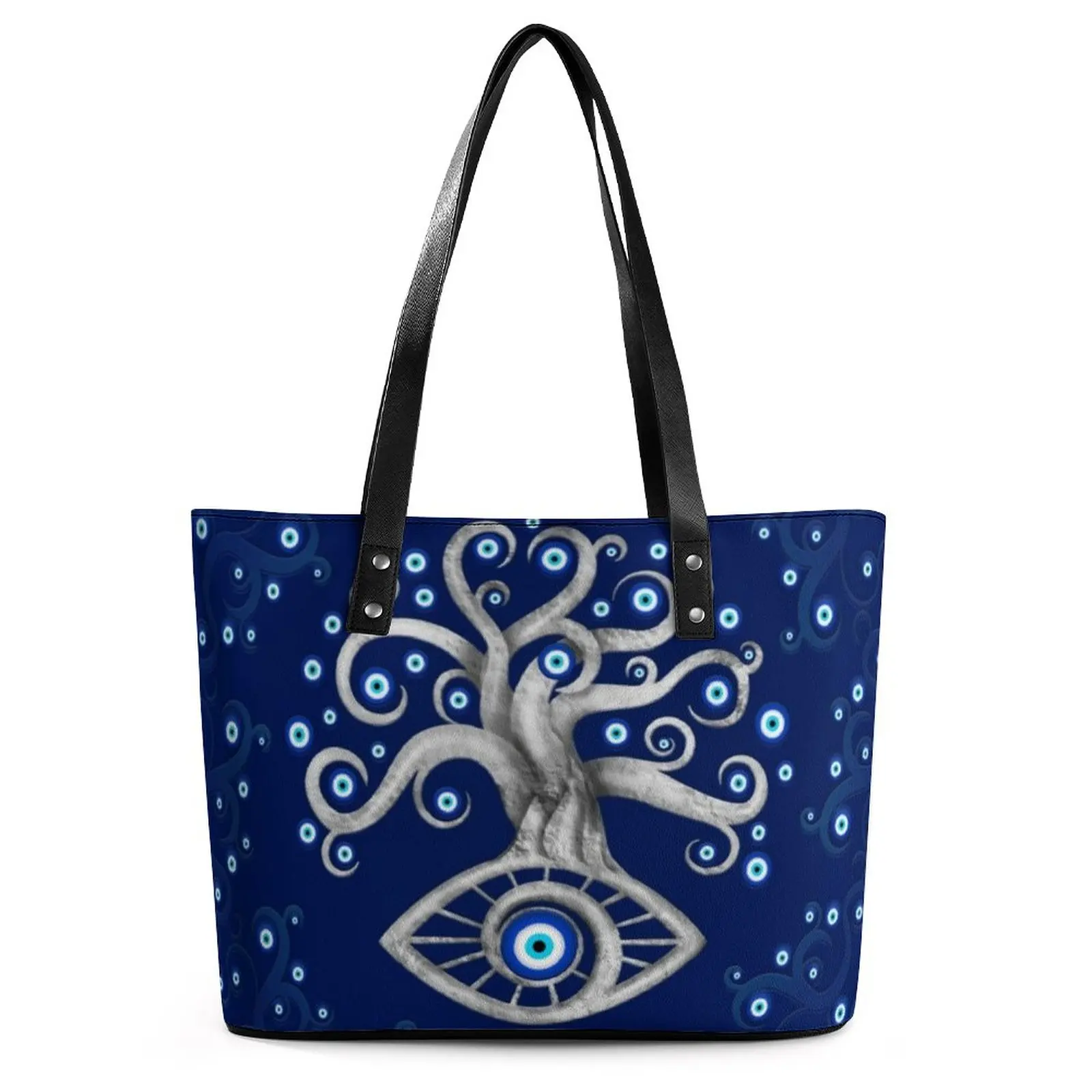 Греческие сумки Evil Eye Art с принтом амулета и дерева, модная сумка на плечо, продуктовая большая сумка из искусственной кожи, женские дизайнерские сумки-шоппер
Греческие сумки Evil Eye Art с принтом амулета и дерева, модная сумка на плечо, продуктовая большая сумка из искусственной кожи, женские дизайнерские сумки-шоппер