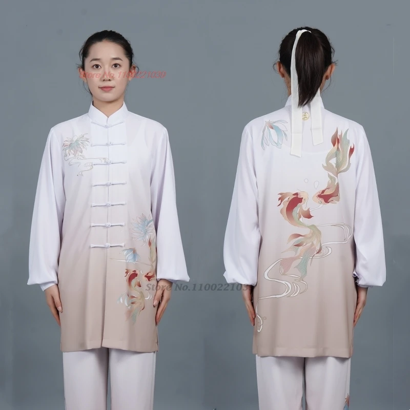 2025 chinese kung fu tai chi martial arts wushu shaolin uniform national koi print tops+pants set wing chun training exercise
2025 chinese kung fu tai chi martial arts wushu shaolin uniform national koi print tops+pants set wing chun training exercise