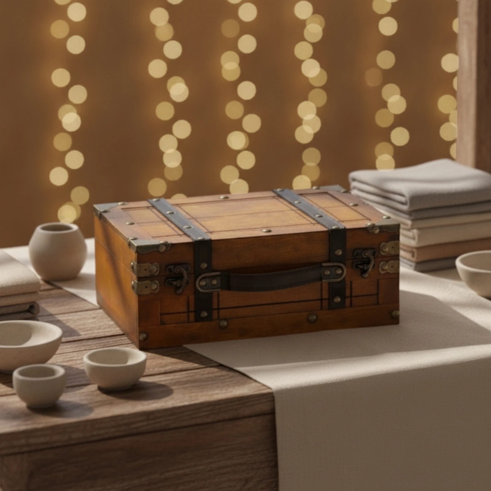 Decorative Suitcase Chest Distressed Suitcase Box with Hinged Lid Storage Box with Handle Compact Decorative Trunk Classic
Decorative Suitcase Chest Distressed Suitcase Box with Hinged Lid Storage Box with Handle Compact Decorative Trunk Classic