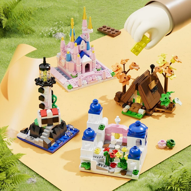 DIY Children's Educational Building Blocks Set Lighthouse Triangle House Castle and Decorative Toys for Boys and Girls As Gifts
DIY Children's Educational Building Blocks Set Lighthouse Triangle House Castle and Decorative Toys for Boys and Girls As Gifts