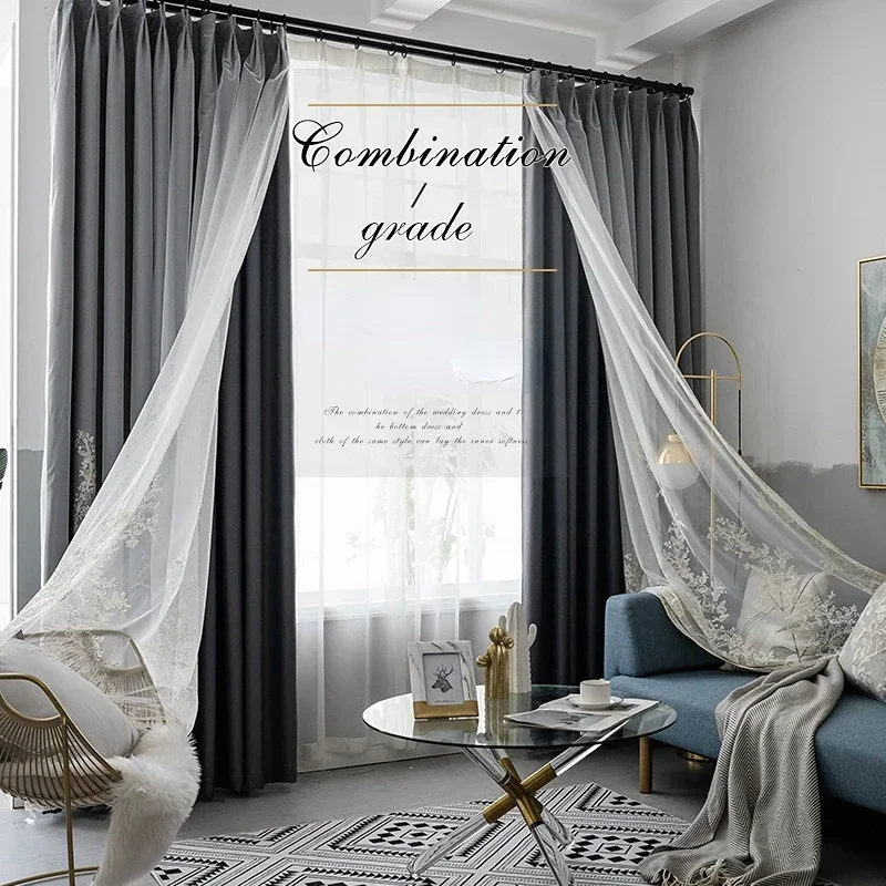 European Blackout Curtains for Living Room Bedroom Balcony Nordic embroidery Window Custom Size Screen
European Blackout Curtains for Living Room Bedroom Balcony Nordic embroidery Window Custom Size Screen