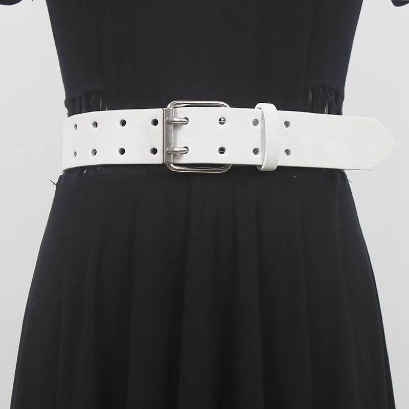 Classic White Black Real Leather Waist Belts for Women Double Pin Buckle Punk Rock Waistbands Jeans Strap Cowhide Corset Belt
Classic White Black Real Leather Waist Belts for Women Double Pin Buckle Punk Rock Waistbands Jeans Strap Cowhide Corset Belt