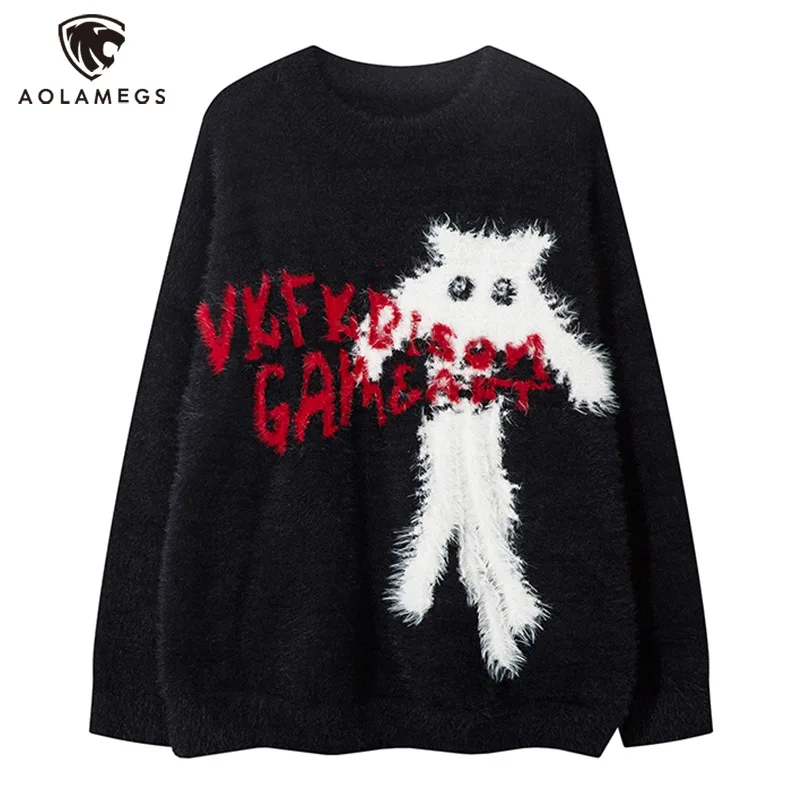 Men's Pullovers Cartoon Knitting Sweater American Style Personality Autumn Winter Streetwear Harajuku Cat Pattern All-match Tops
Men's Pullovers Cartoon Knitting Sweater American Style Personality Autumn Winter Streetwear Harajuku Cat Pattern All-match Tops