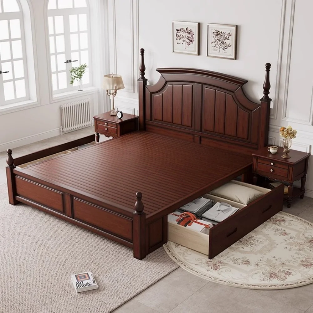 Wooden Frame Bed Set Deluxe Upholstered Bed King Solid Wood Bed Microfiber with Storage
Wooden Frame Bed Set Deluxe Upholstered Bed King Solid Wood Bed Microfiber with Storage